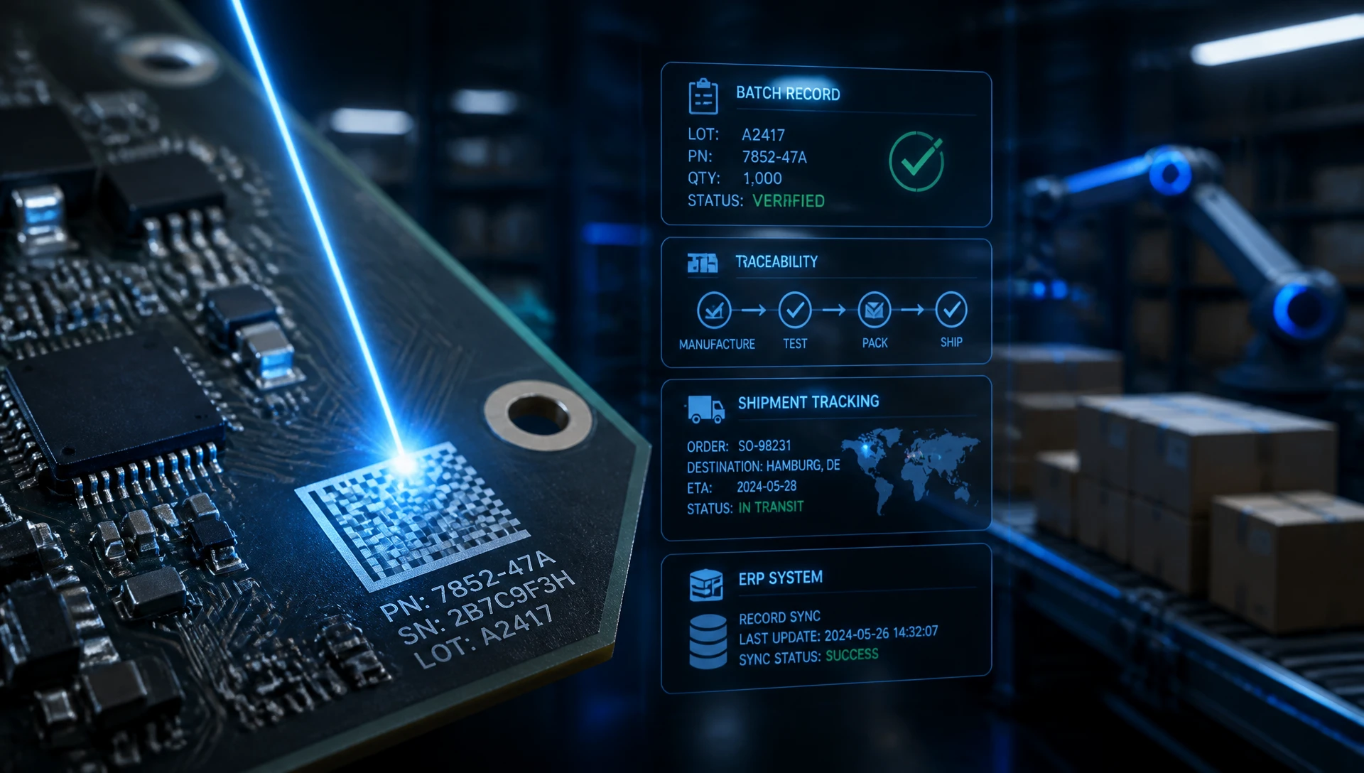 Illustrative production traceability concept
